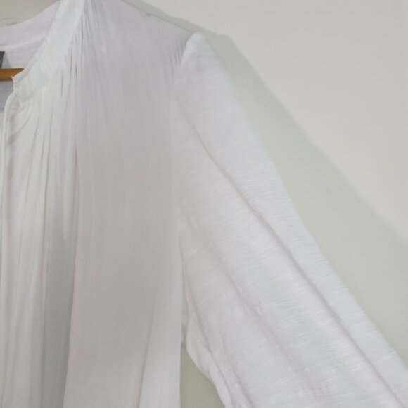 Anthropologie Dolan Top Small White Casual Popover Coastal Capsule Wardrobe - Picture 6 of 11